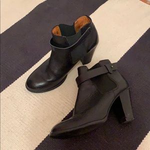 Heeled Madewell Black Leather Boots